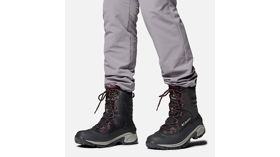 Columbia Bugaboot III Boots - Mens, Black/Bright Red, 11.5 US, 1791221-012-11.5