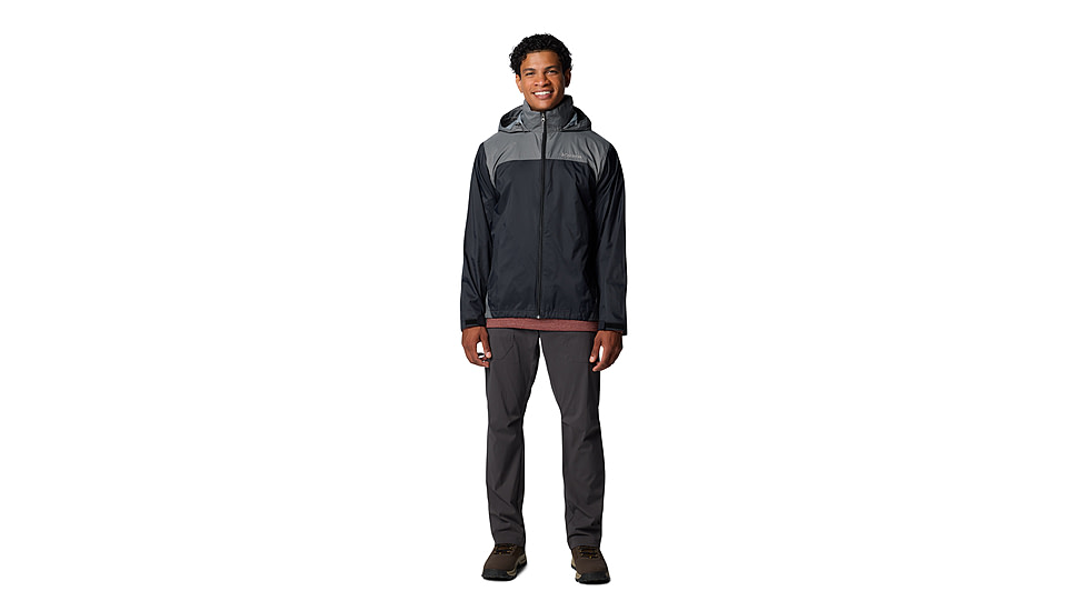Columbia Glennaker Lake II Rain Jacket - Mens, Black/City Grey, XL, 2089791-012-XL