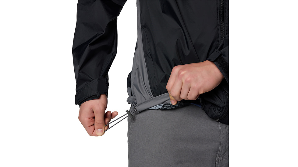 Columbia Glennaker Lake II Rain Jacket - Mens, Black/City Grey, XL, 2089791-012-XL