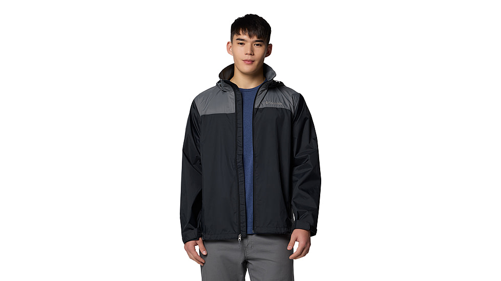 Columbia Glennaker Lake II Rain Jacket - Mens, Black/City Grey, XL, 2089791-012-XL