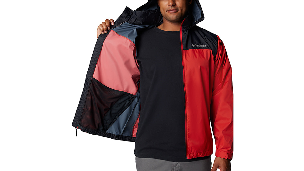Columbia Glennaker Lake II Rain Jacket - Mens, Sail Red/Black, S, 2089791-698-S
