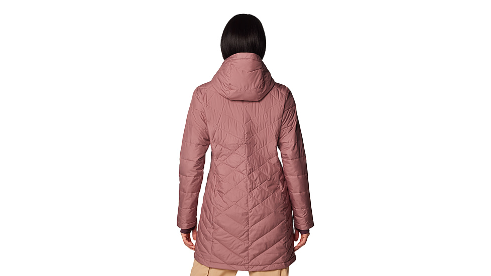 Columbia Heavenly Long Hooded Jacket - Womens, Fig, S, 1738161-609-S