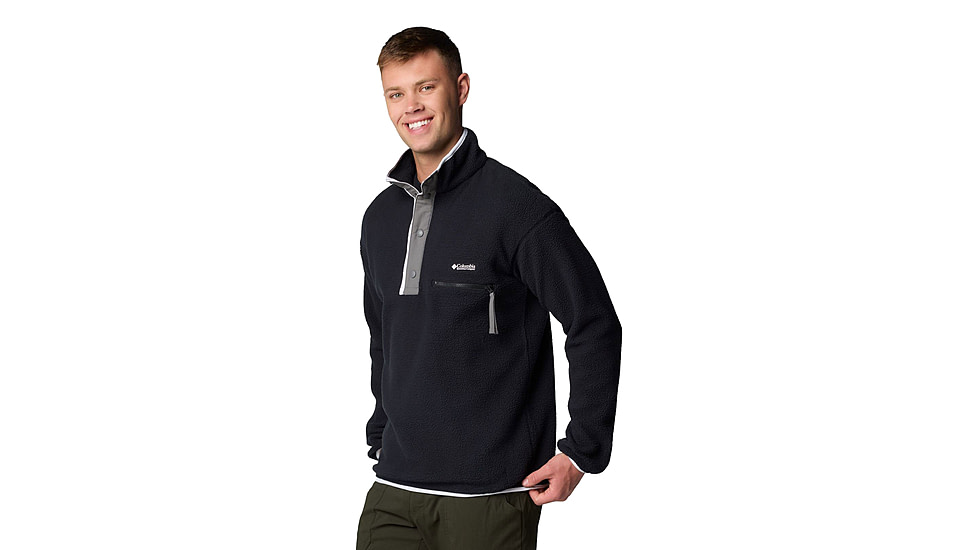 Columbia Helvetia II Half Snap Fleece - Mens, Black, Large, 2090891010-010-L