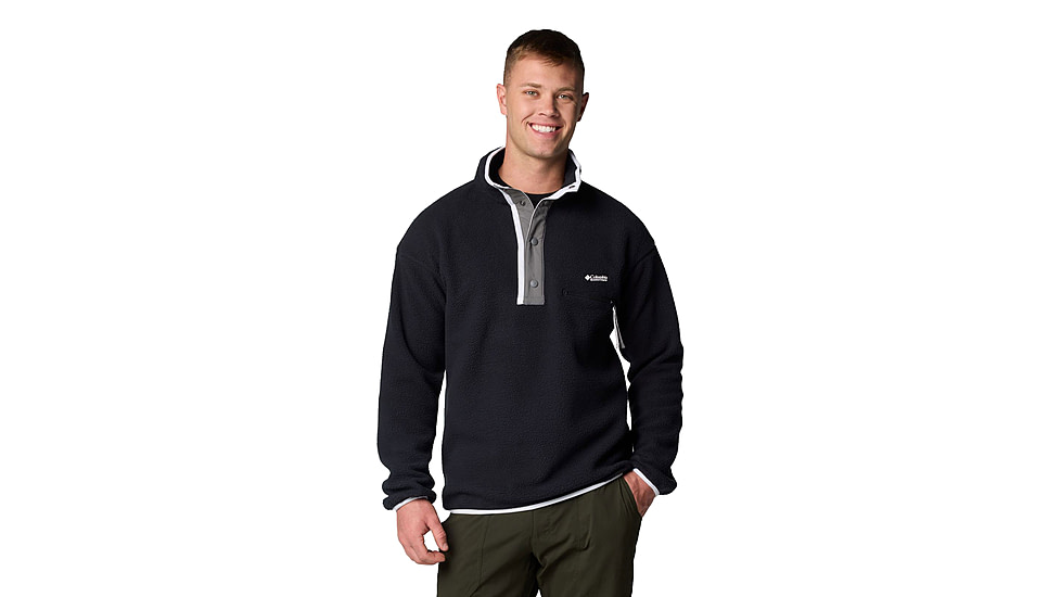 Columbia Helvetia II Half Snap Fleece - Mens, Black, Large, 2090891010-010-L