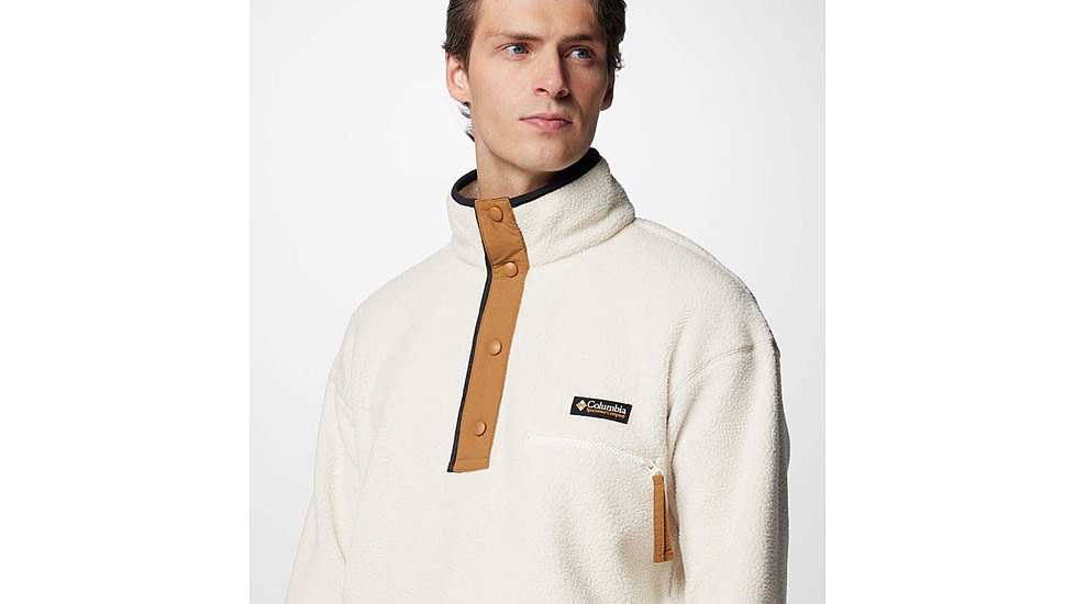 Columbia Helvetia II Half Snap Fleece Pullover - Mens, Chalk, Extra Small, 2090891-191-XS