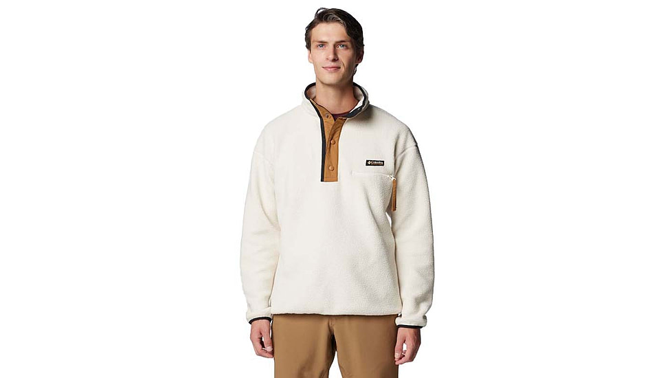 Columbia Helvetia II Half Snap Fleece Pullover - Mens, Chalk, Extra Small, 2090891-191-XS