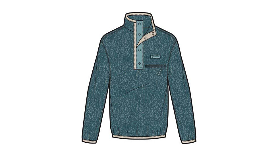 Columbia Helvetia II Half Snap Fleece Pullover - Mens, Everblue, Medium, 2090891-429-M