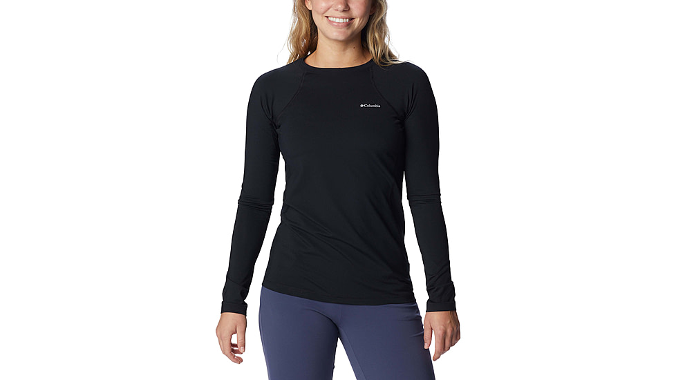 Columbia Midweight Stretch Long Sleeve Top - Womens, Black, Large, 1639021-011-L