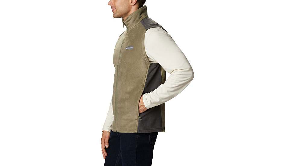 Columbia Steens Mountain Vest - Mens, Stone Green/Shark, Large, 1639261397StnGn,ShkL