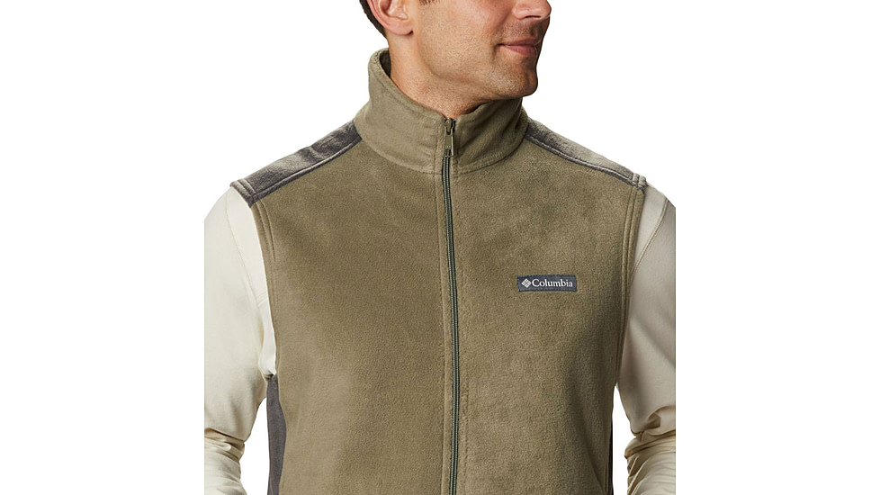 Columbia Steens Mountain Vest - Men's, Stone Green/Shark, Large, 1639261397StnGn,ShkL