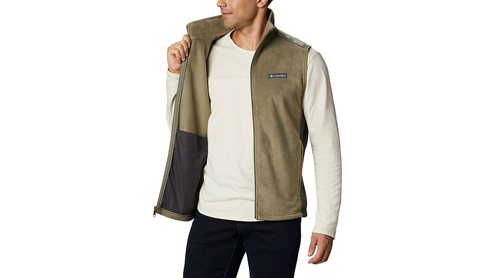 Columbia Steens Mountain Vest - Mens, Stone Green/Shark, Large, 1639261397StnGn,ShkL