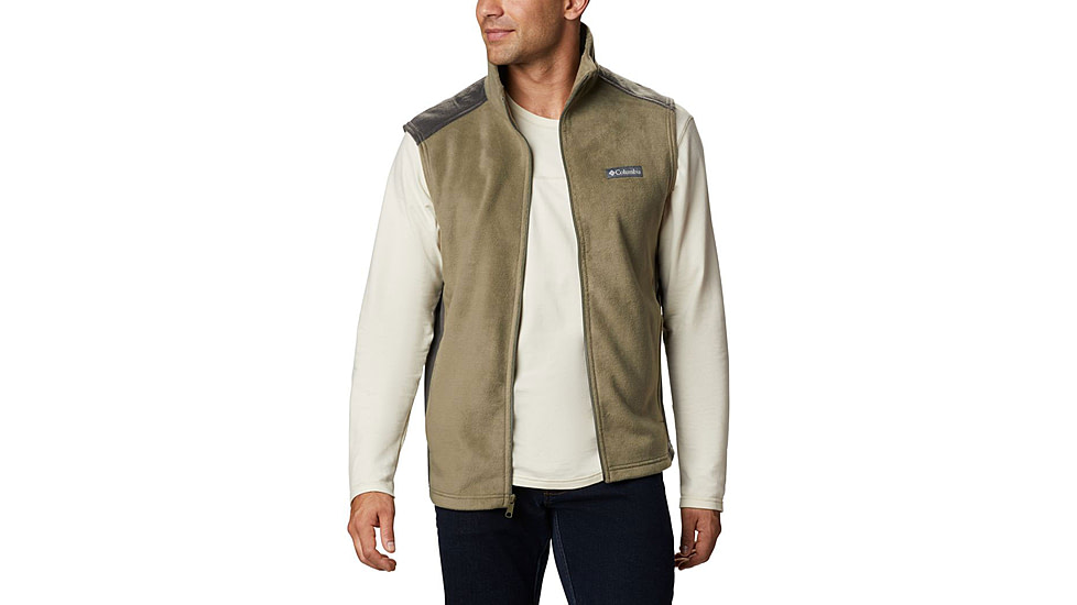 Columbia Steens Mountain Vest - Mens, Stone Green/Shark, Large, 1639261397StnGn,ShkL