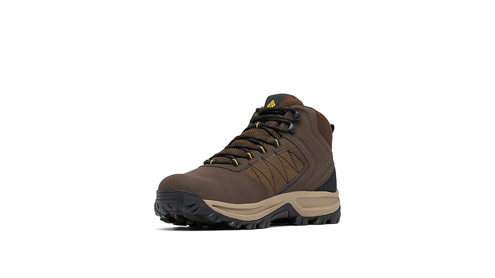 Columbia Transverse Hike Waterproof Shoes - Mens, Cordovan/Golden Yellow, 9, 2067401-231-9