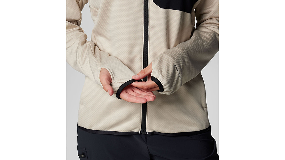 Columbia Triple Canyon Grid Fleece FZ Jacket - Womens, Dark Stone Heather/Black, Large, 2085191278-L