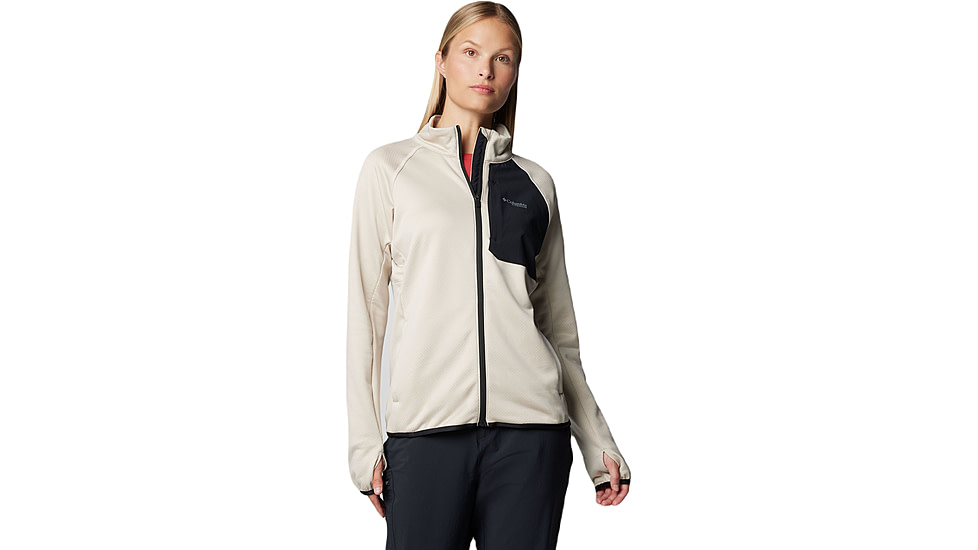 Columbia Triple Canyon Grid Fleece FZ Jacket - Womens, Dark Stone Heather/Black, Large, 2085191278-L