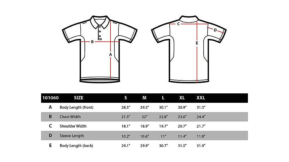 Condor Outdoor Performance Tactical Polo, Graphite, XL, 101060-018-XL