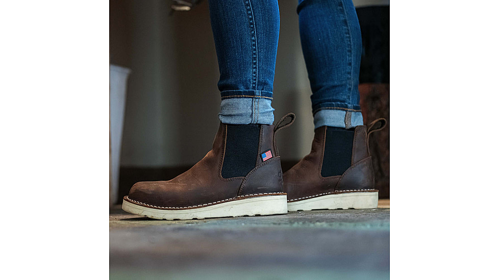 Danner Bull Run Chelsea 6in Height Shoes - Womens, Brown Wedge, 9.5, Width M, 15482-9.5-M