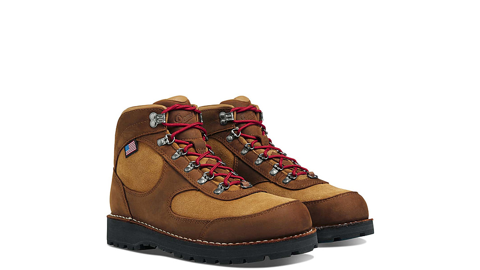 Danner Cascade Crest 5in GTX Hiking Shoes - Mens, Wide, Grizzly Brown/Rhodo Red, 13, 60430-13EE