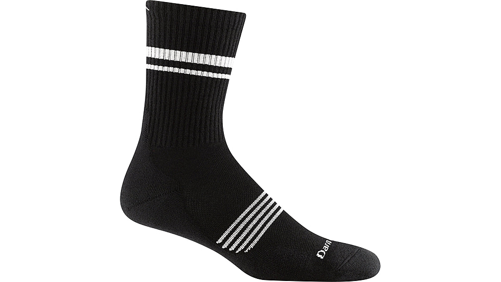 Darn Tough Element Micro Crew Lightweight w/ Cushion Socks - Mens, Black, Large, 1118-BLACK-L-DARN