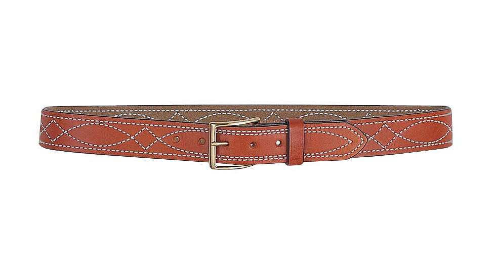 DeSantis 1 1/2in. Fancy Stitched Lined Leather Belt, Lined, Tan, 38, B27TP38Z0