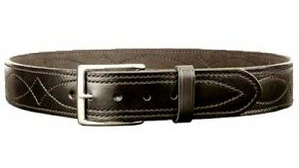 DeSantis 1 3/4in. Fancy Stitched Lined Leather Belt, Lined, Black, 38, B02BP38Z0