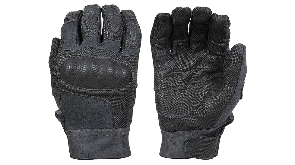 Damascus DMZ33 Protective Gear Nitro Hard Knuckle Gloves, Digital Leather and KEVLAR, Large, Black, DMZ33LG