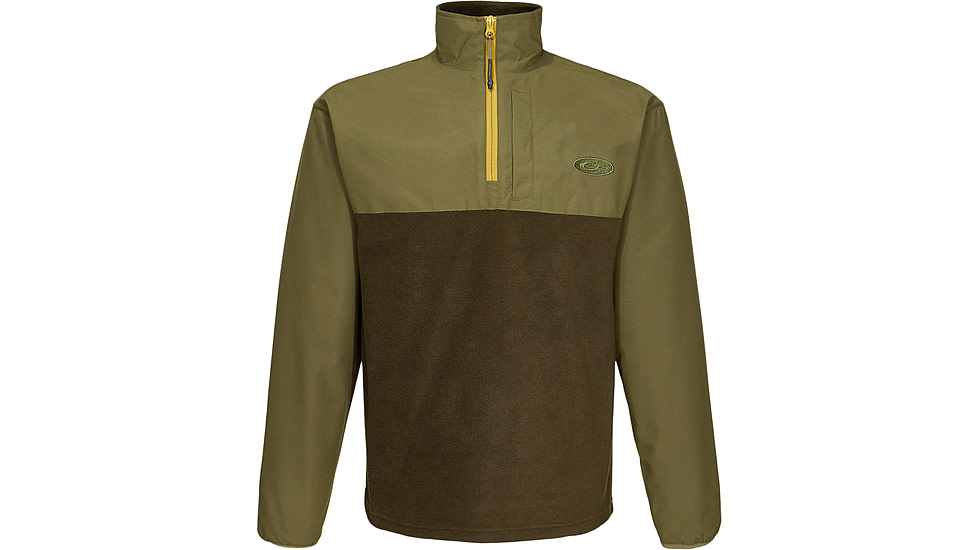 DRAKE MST Quarter Zip Refuge Eqwader Jacket - Men's, Green Timber, 2XL, DW7355-GTB-5