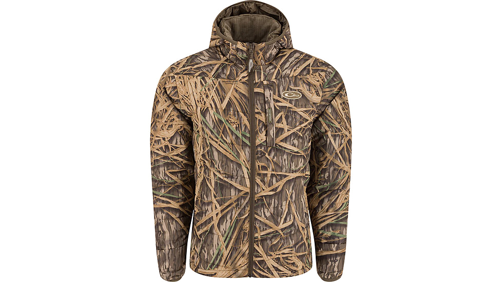 DRAKE MST Synthetic Down Hooded Jacket, Mossy Oak Original Shadowgrass, 2XL, DW4060-009-5