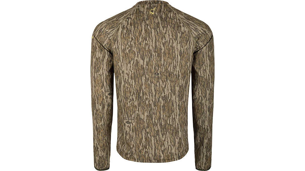 Drake Ol' Tom Performance Crew Shirt Camo Print LS - Men's, MO Bottomland, Medium, 1410009, 1410004