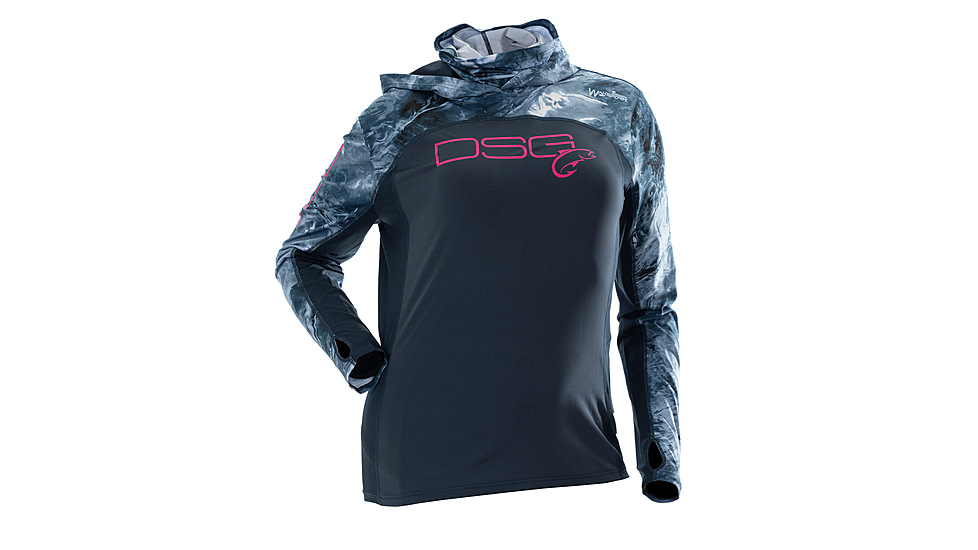 DSG Outerwear Chloe Hooded Sun Shirt- Womens, Deep Waters/MO Wakeform High Seas, Medium, 50134