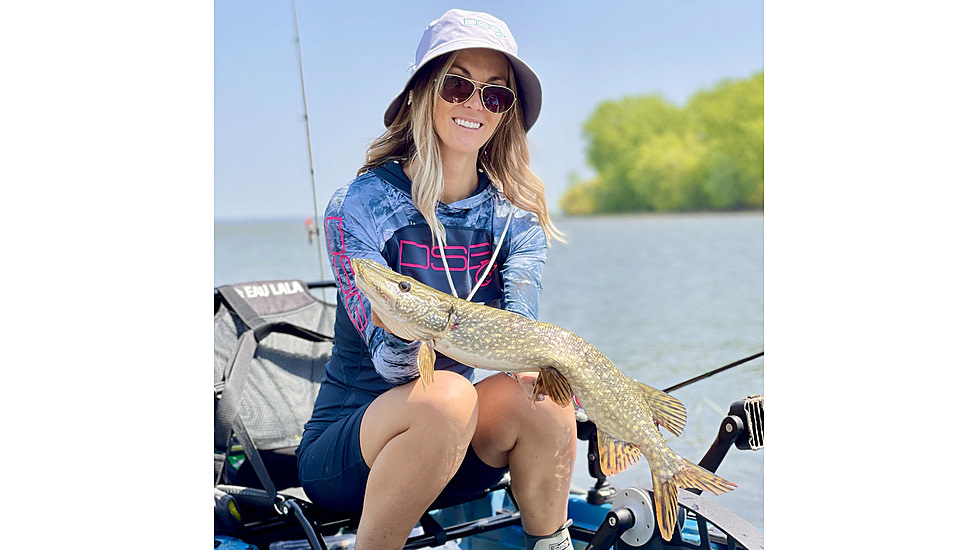 DSG Outerwear Chloe Hooded Sun Shirt- Womens, Deep Waters/MO Wakeform High Seas, Medium, 50134