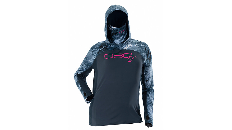 DSG Outerwear Chloe Hooded Sun Shirt- Womens, Deep Waters/MO Wakeform High Seas, Medium, 50134