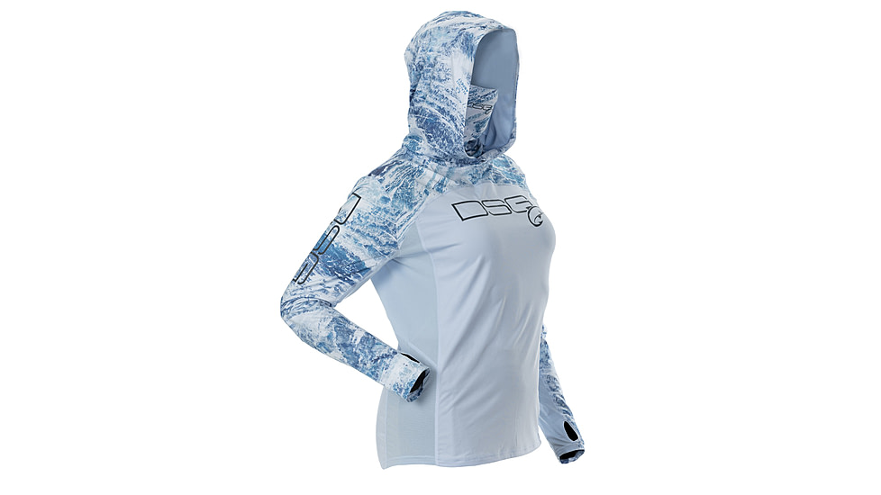 DSG Outerwear Chloe Hooded Sun Shirt- Womens, Glacier/RT Aspect Sky, Large, 50126