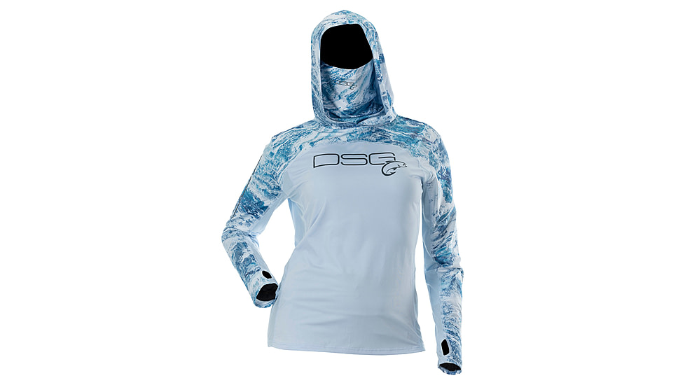 DSG Outerwear Chloe Hooded Sun Shirt- Womens, Glacier/RT Aspect Sky, Large, 50126