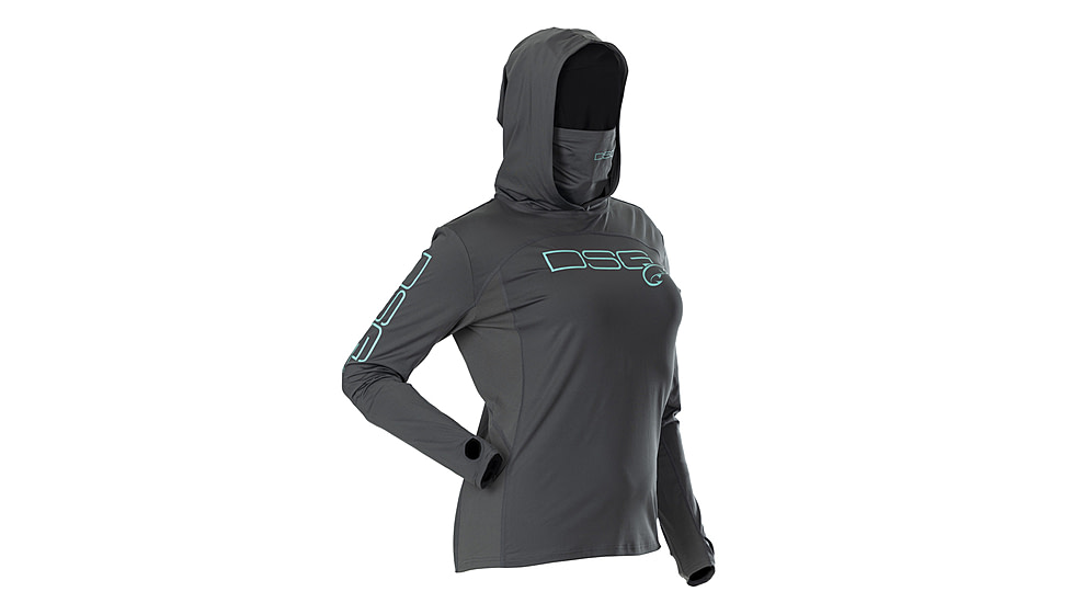 DSG Outerwear Chloe Hooded Sun Shirt- Womens, Slate, 2XL, 50146