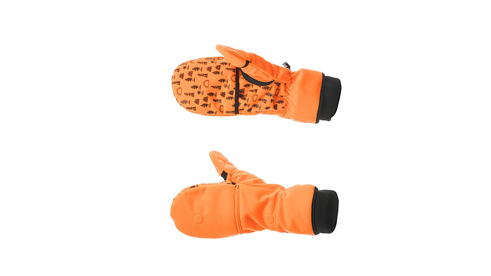 DSG Outerwear Flip Top 3.0 Mitten with Glove Liner, Blaze Orange, Large, 45167