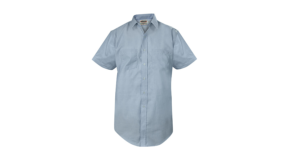 Elbeco Express Short Sleeve Dress Shirt - Mens, 22 in, Medium Blue, CA03-22
