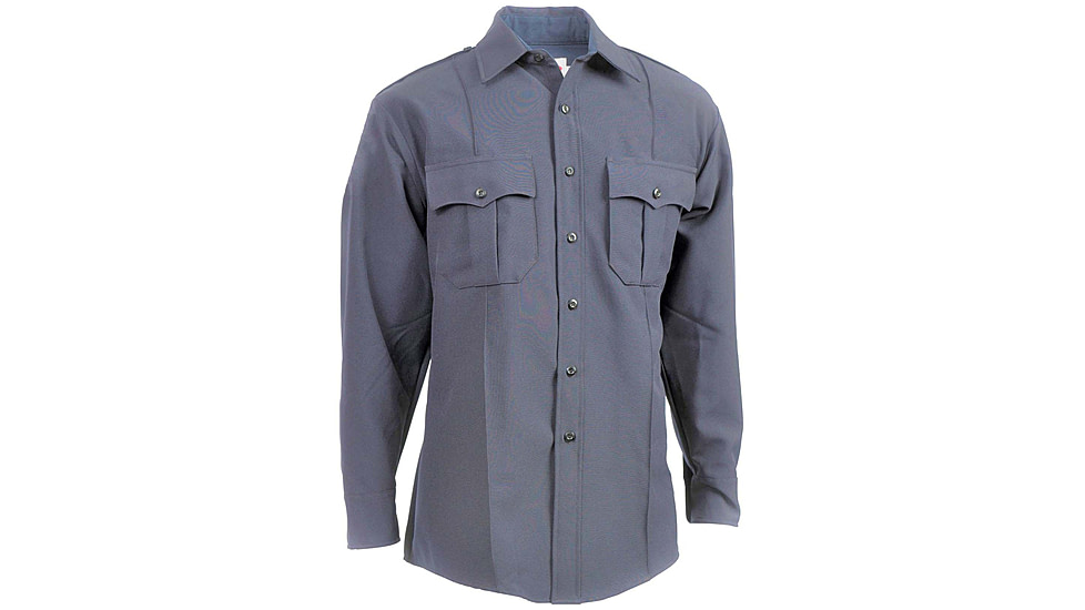 Elbeco TexTrop2 Long Sleeve Polyester Shirt - Men's, French Blue, 15 in, 33 in, Z319N+15-33