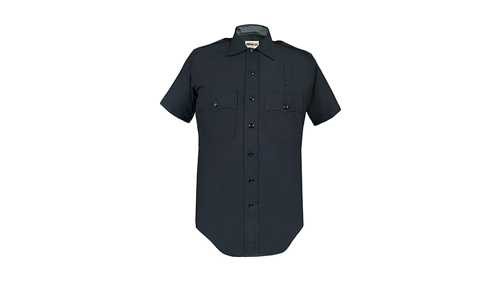 Elbeco LAPD Short Sleeve 100% Wool Shirt - Mens, 17 in, Navy, 4237-17