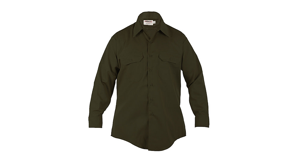 Mens, Forest Green, LA County Sheriff Short Sleeve Shirt, Class B, Plain Pocket
