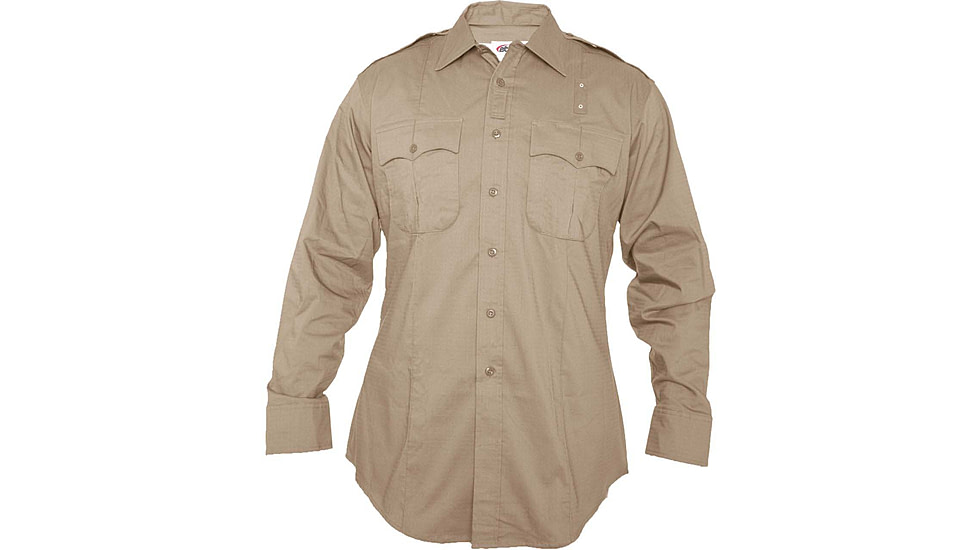 Elbeco Reflex Wc Long Sleeve Shirt-mens-tan, Khaki - 4462-175-37