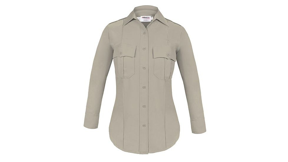 Elbeco Womens, Tan, Duty Maxx Long Sleeve, Without Creases - 9592LCD-30