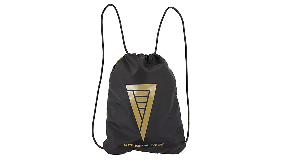Elite Survival Systems Elite Drawstring Cinch Pack, Black/Tan EDCP-T