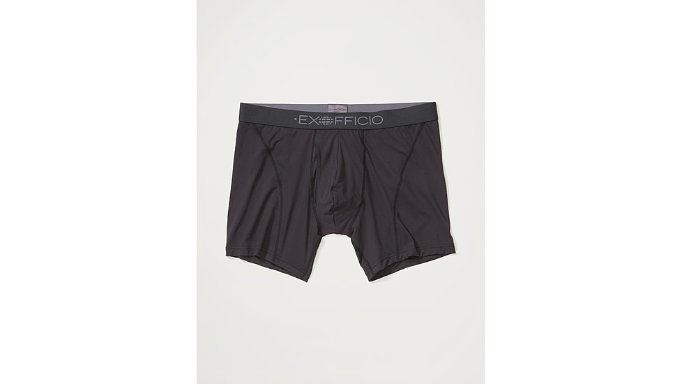 ExOfficio Give-N-Go Sport 2.0 Boxer Brief - Mens, 6in, Black/Black, 2XL, 12416718-9141-2XL