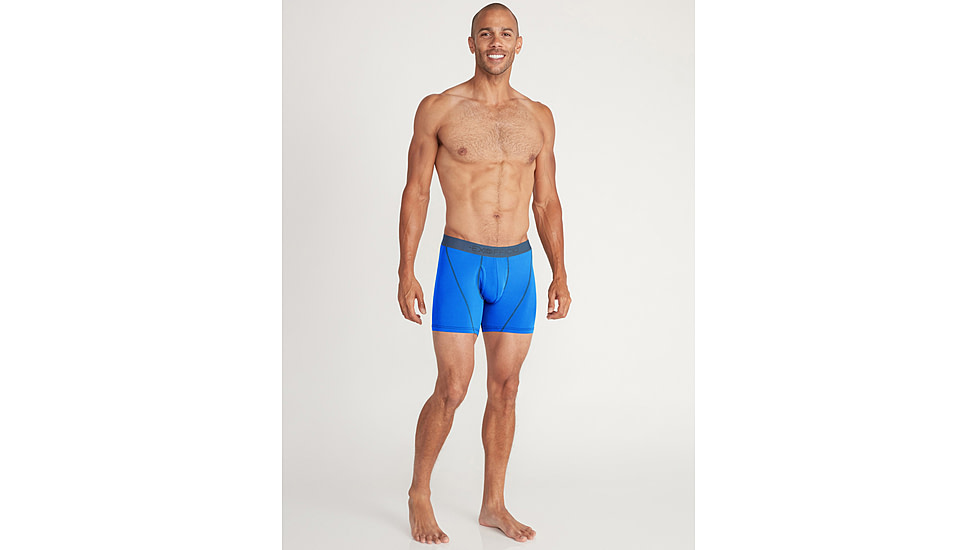 ExOfficio Give-N-Go Sport 2.0 Boxer Brief - Mens, 6in, Lagoon/Steel Blue, Small, 12416718-23292-S