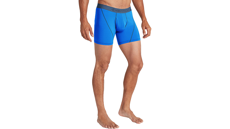 ExOfficio Give-N-Go Sport 2.0 Boxer Brief - Mens, 6in, Lagoon/Steel Blue, Small, 12416718-23292-S