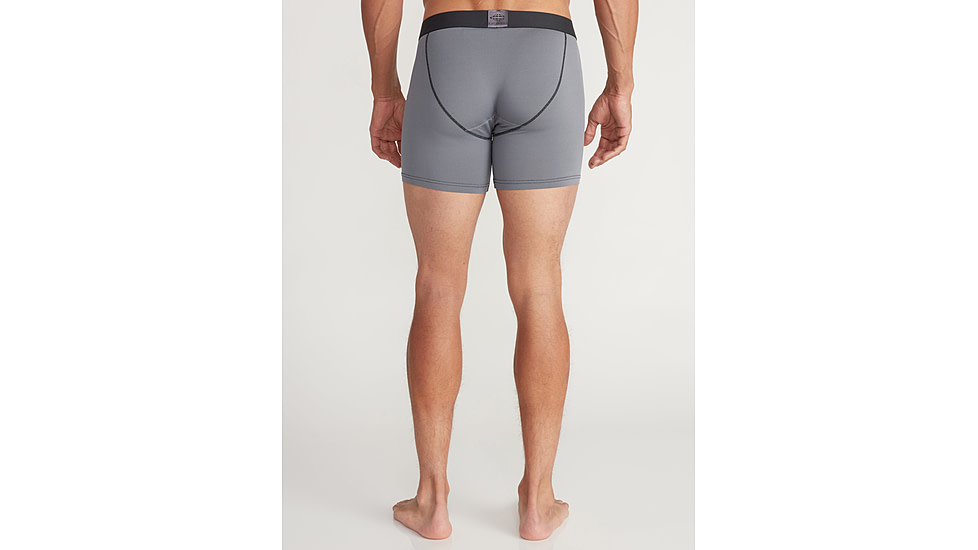 ExOfficio Give-N-Go Sport 2.0 Boxer Brief - Mens, 6in, Steel Onyx/Black, 2XL, 12416718-9182-2XL