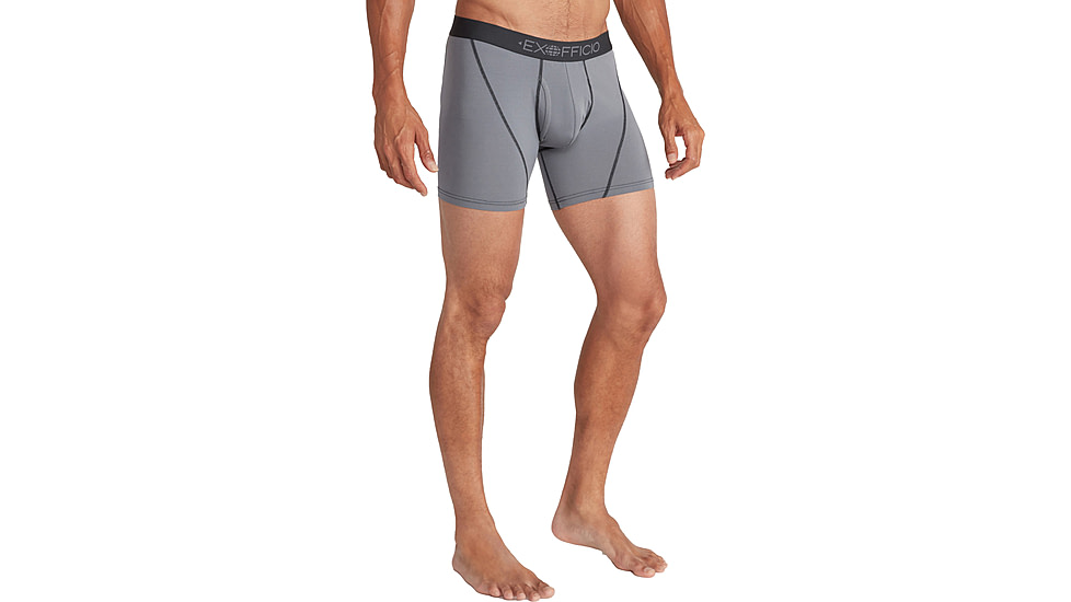 ExOfficio Give-N-Go Sport 2.0 Boxer Brief - Mens, 6in, Steel Onyx/Black, 2XL, 12416718-9182-2XL