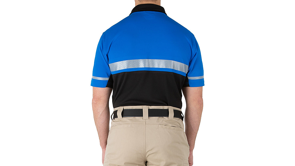 First Tactical Bike Patrol Short Sleeve Polo - Mens, Hi-Vis Yellow, Large/Regular, 112516-730-L