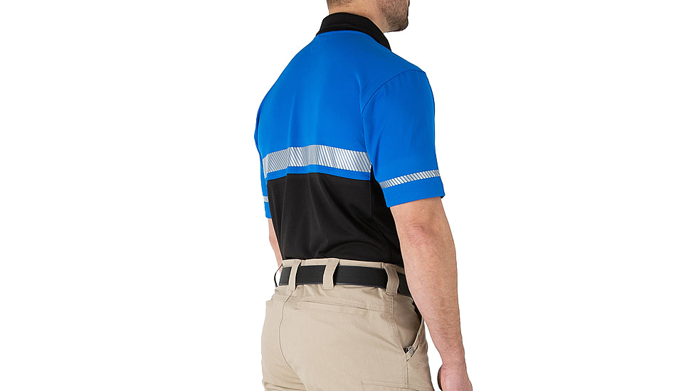 First Tactical Bike Patrol Short Sleeve Polo - Mens, Hi-Vis Yellow, Large/Regular, 112516-730-L
